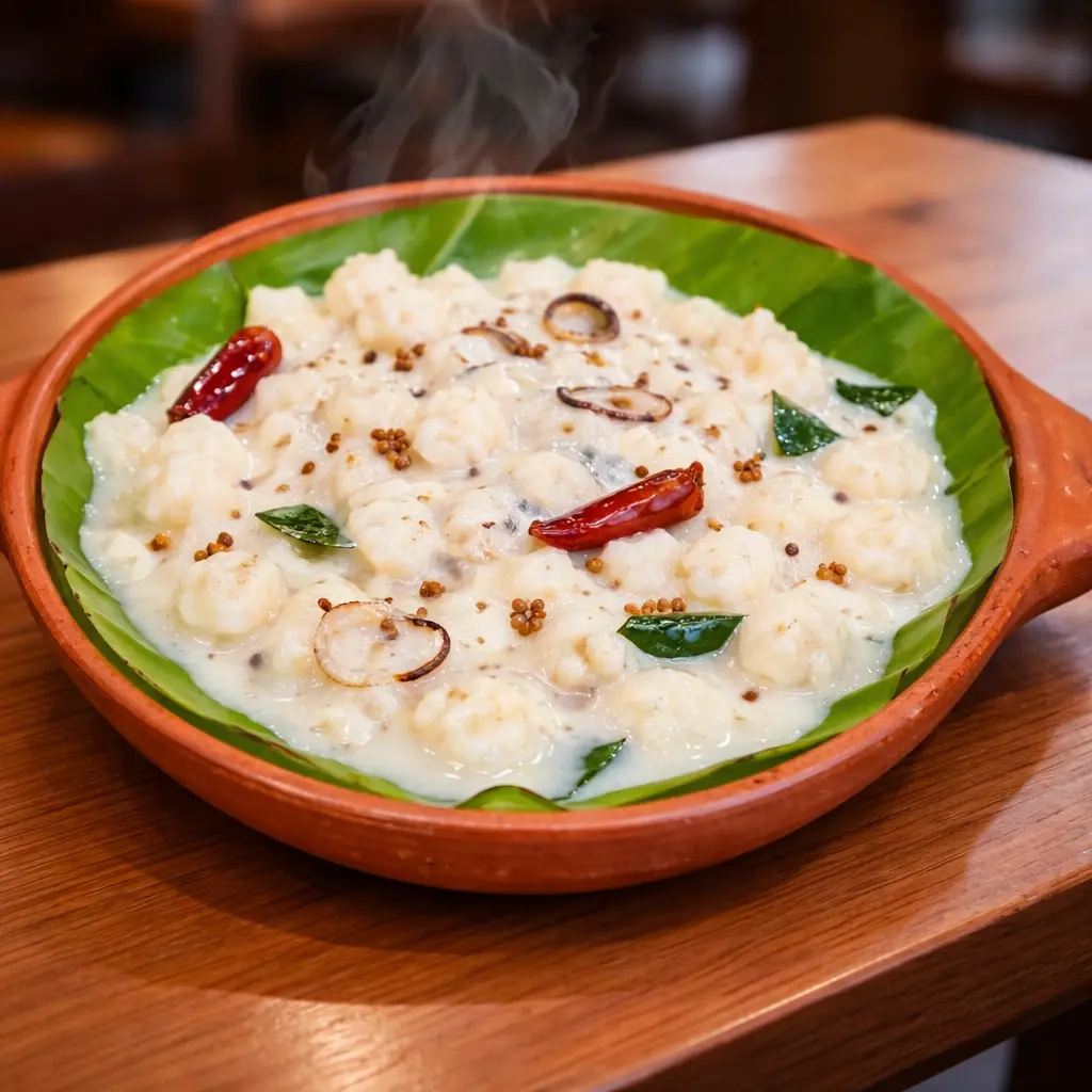 Paal Kappa - Traditional Kerala tapioca dish at Chilli Flakes London Ontario