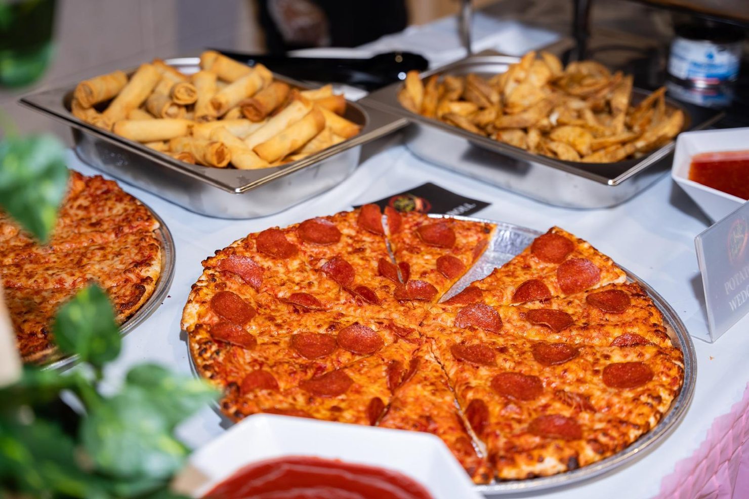 Pizza and fries catering option by Chilli Flakes